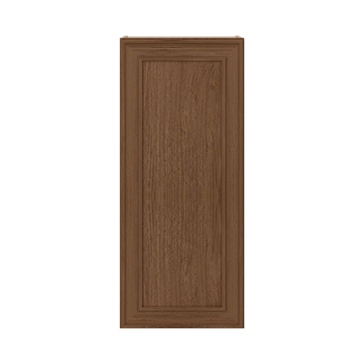 42" Tall Single Door 9", 12", 15", 18" & 21" Elegant Craftsman Mocha Shaker 1-1/4" Overlay Wall Cabinet