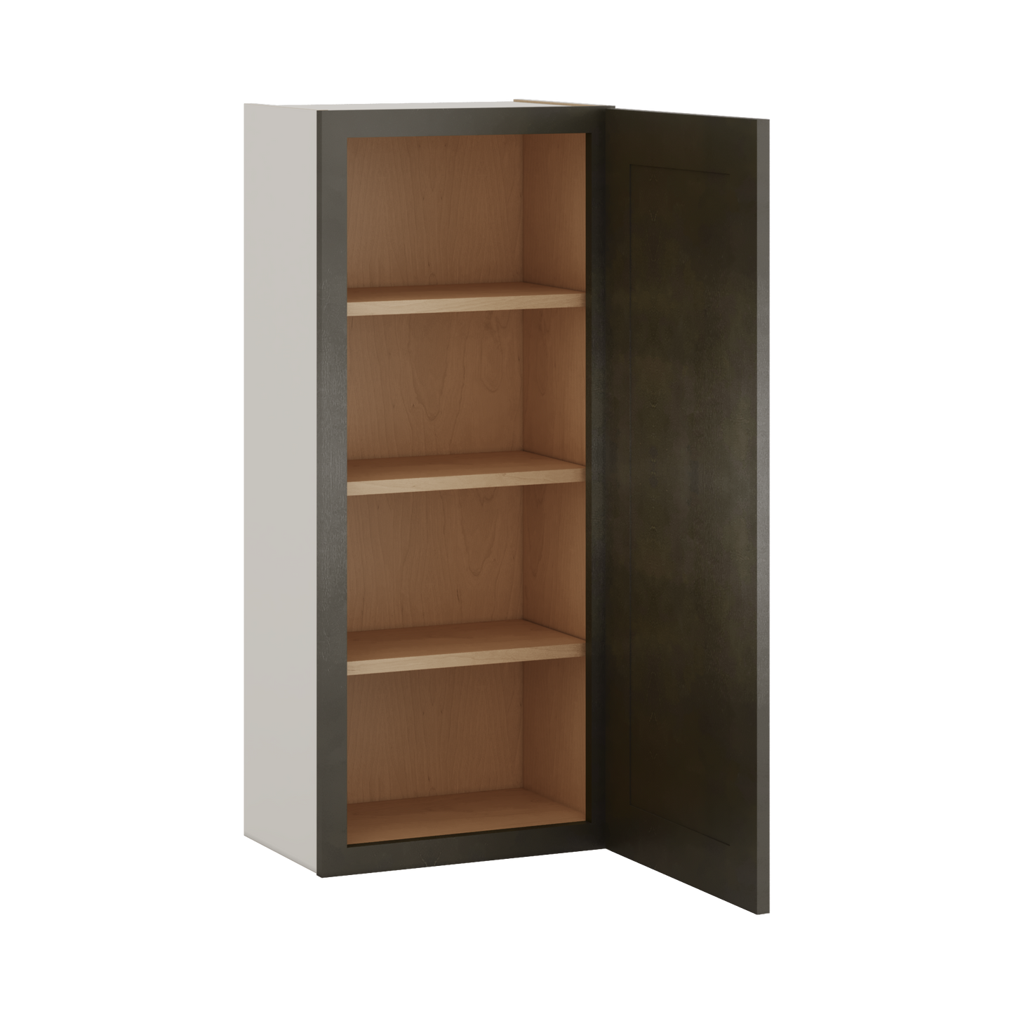 42" Tall Huntington Cinder Double Shaker Wall Cabinet - Single Door 9", 12", 15", 18", 21"
