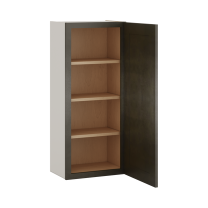 42" Tall Huntington Cinder Double Shaker Wall Cabinet - Single Door 9", 12", 15", 18", 21"