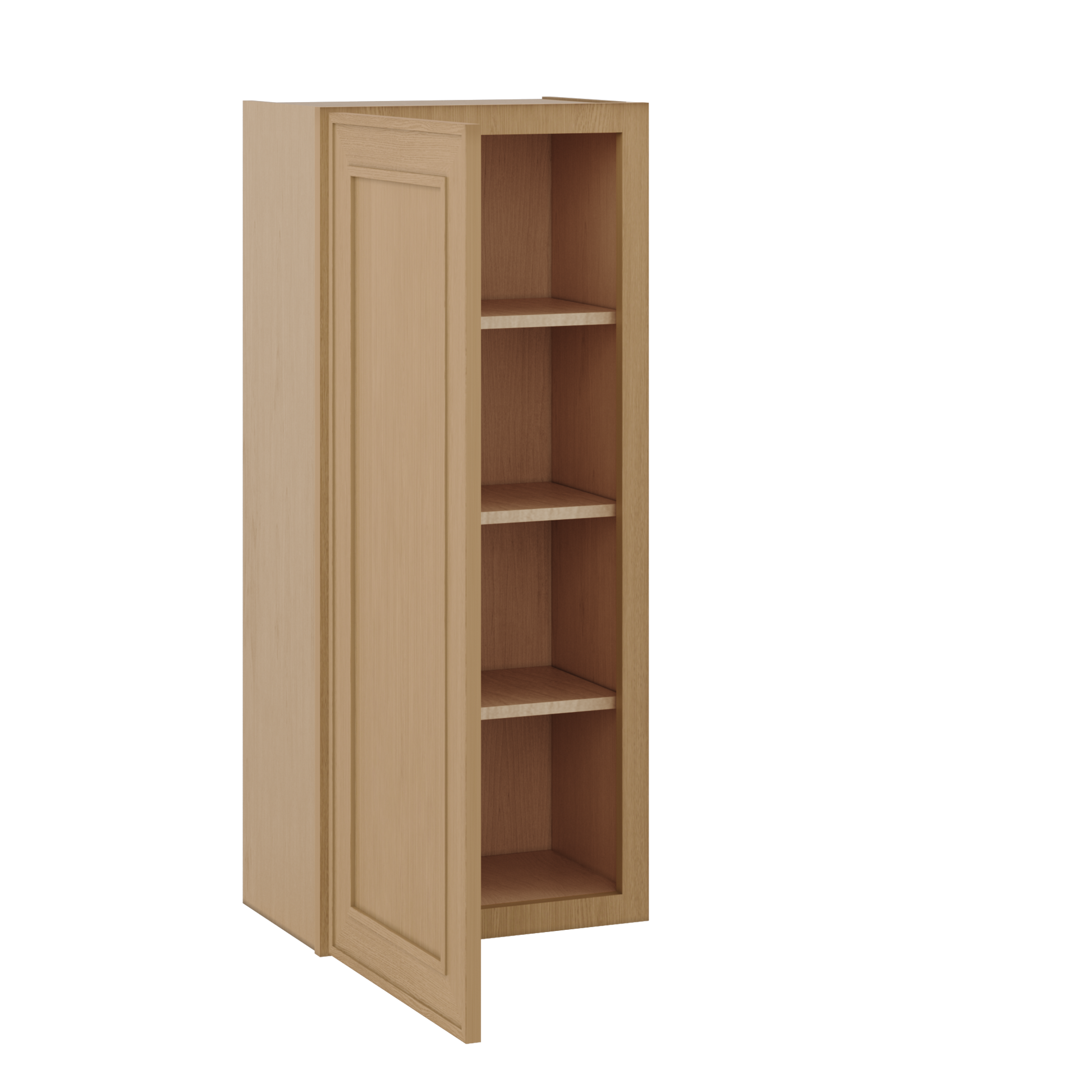 Natural oak elegant craftsman shaker single-door wall 9"–42" rta kitchen cabinet – view 8