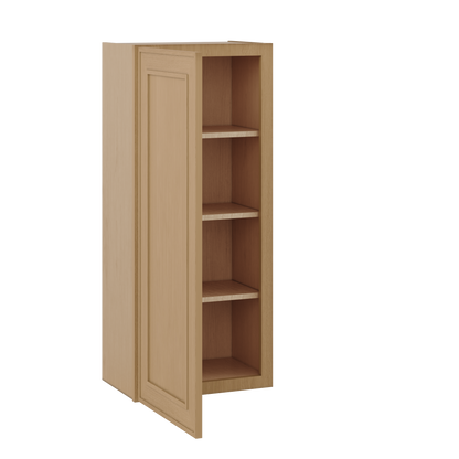 Natural oak elegant craftsman shaker single-door wall 9"–42" rta kitchen cabinet – view 8
