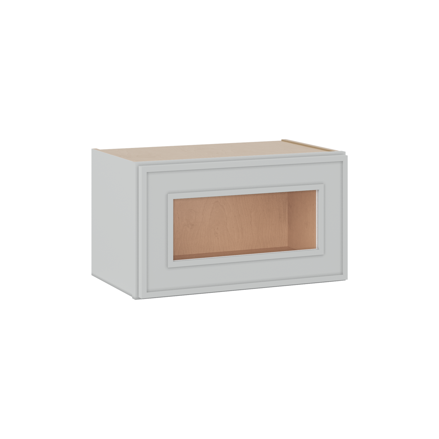 W2112GD White Glass Elegant Craftsman Oak Shaker