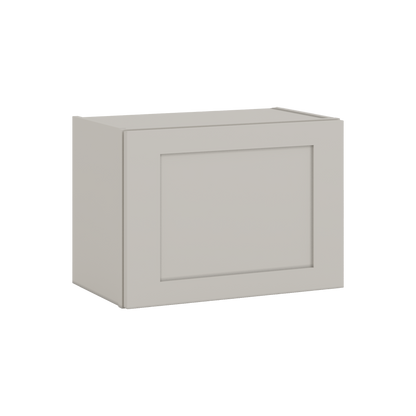 15" Tall 27LGDS Laguna Gray Double Shaker Stackable Wall Cabinet - Single Door 9", 12", 15", 18" & 21" Wide