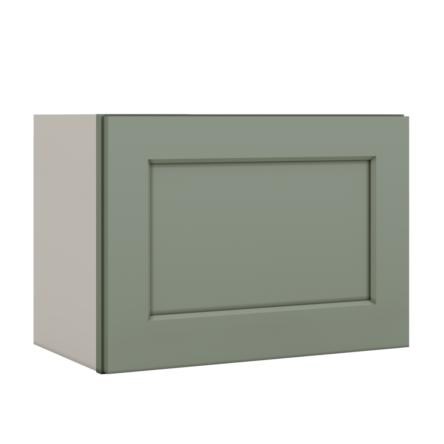 Stackable Wall Cabinet - Single Door 9", 12", 15", 18" & 21" Wide Green Shaker