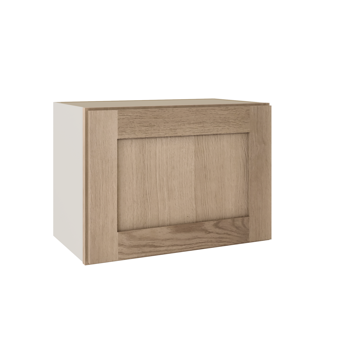 15" Tall x 12" Deep Stacker /  Upper Natural Color 17ROS - Redondo White Oak Shaker 1-1/4" Overlay Wall Cabinet