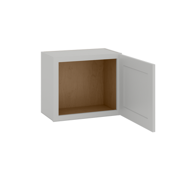 18" Tall | 21" Width | Wall Cabinet with Single Doors | RTA Unassembled | Premium White Full Overlay
