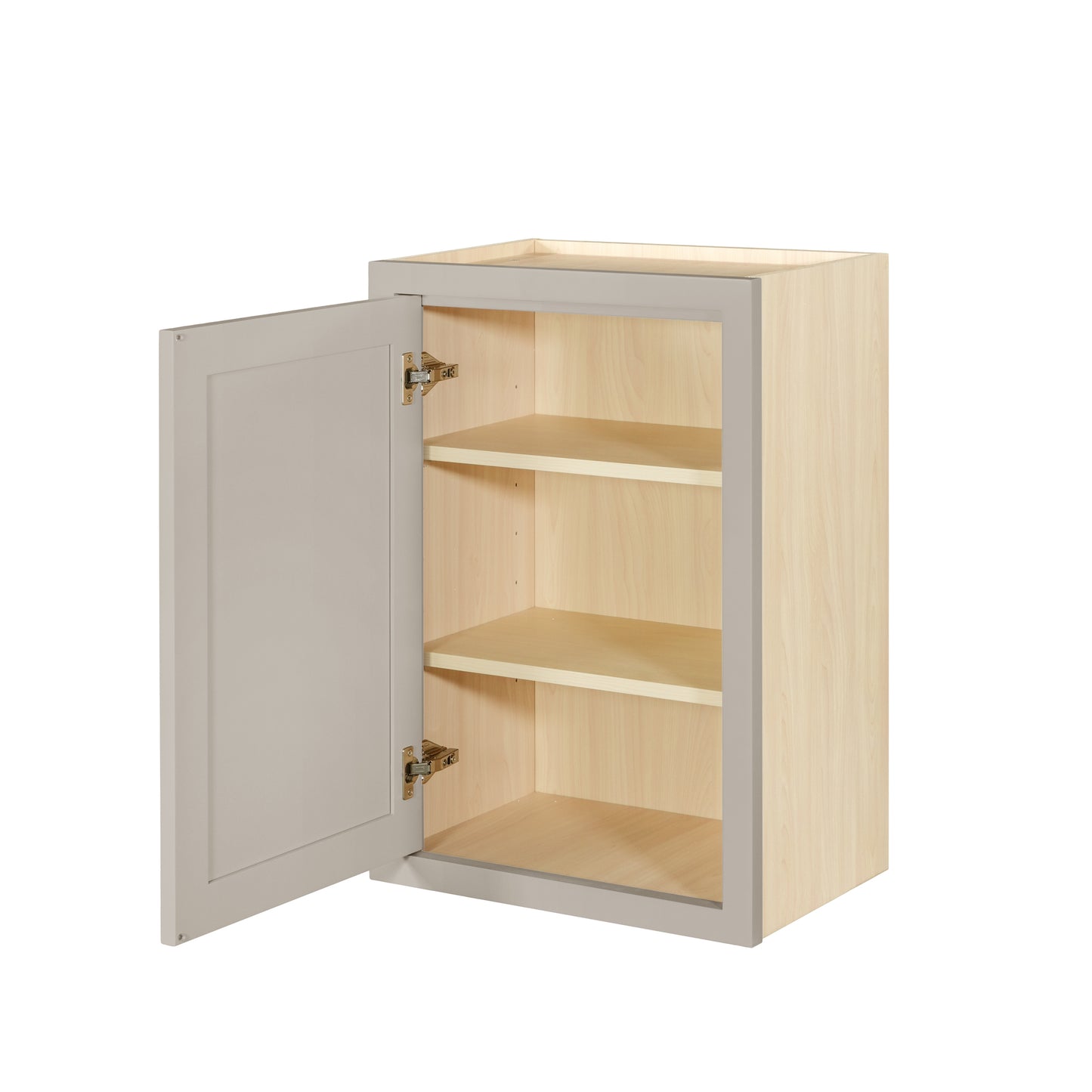 30" Tall Tuscan Gray Inset Shaker Wall Cabinet - Single Door 9", 12", 15", 18" & 21"