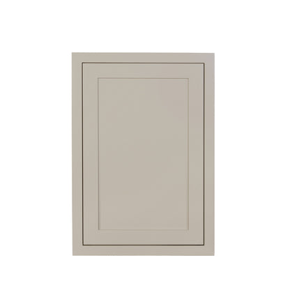 30" Tall Tuscan Gray Inset Shaker Wall Cabinet - Single Door 9", 12", 15", 18" & 21"