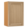 39" Tall White Oak Inset Shaker Wall Cabinet - Single Door 9", 12", 15", 18" & 21"