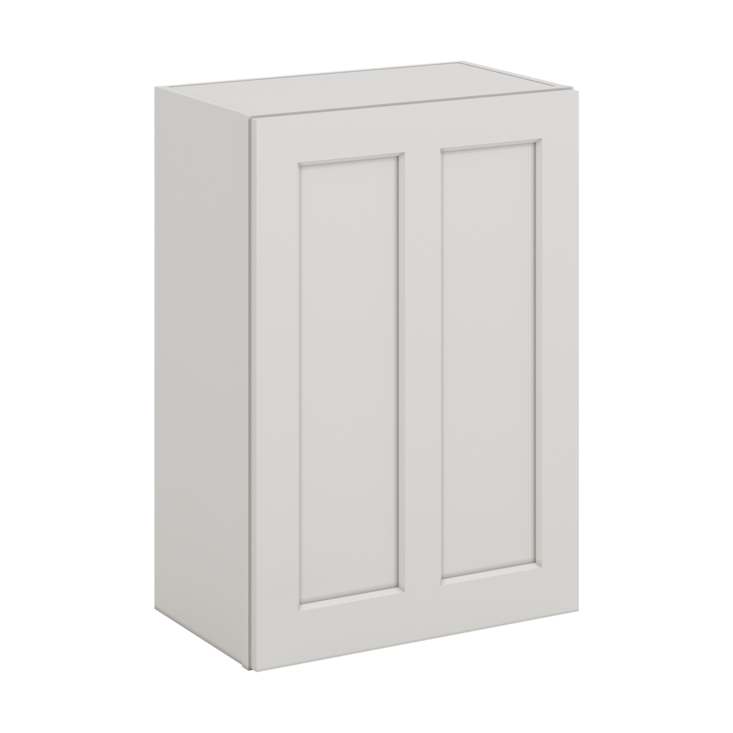 30" Tall 2WS White Shaker 1-1/4" Overlay Wall Cabinet - Single Door 9", 12", 15", 18", 21" WIde