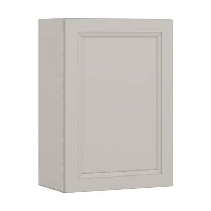 30" Tall 27LGDS Laguna Gray Double Shaker Wall Cabinet - Single Door 9", 12", 15", 18", 21" WIde
