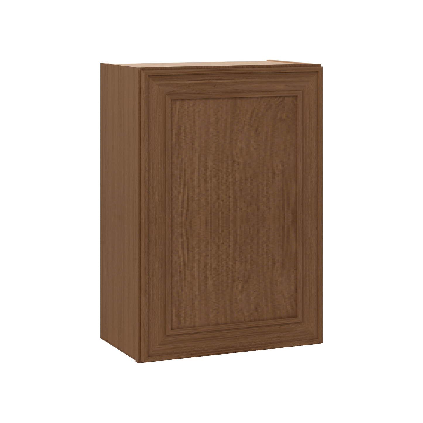 30" Tall Single Door 9", 12", 15", 18" & 21" Wall Cabinet Elegant Craftsman Mocha Shaker 1-1/4" Overlay Shaker