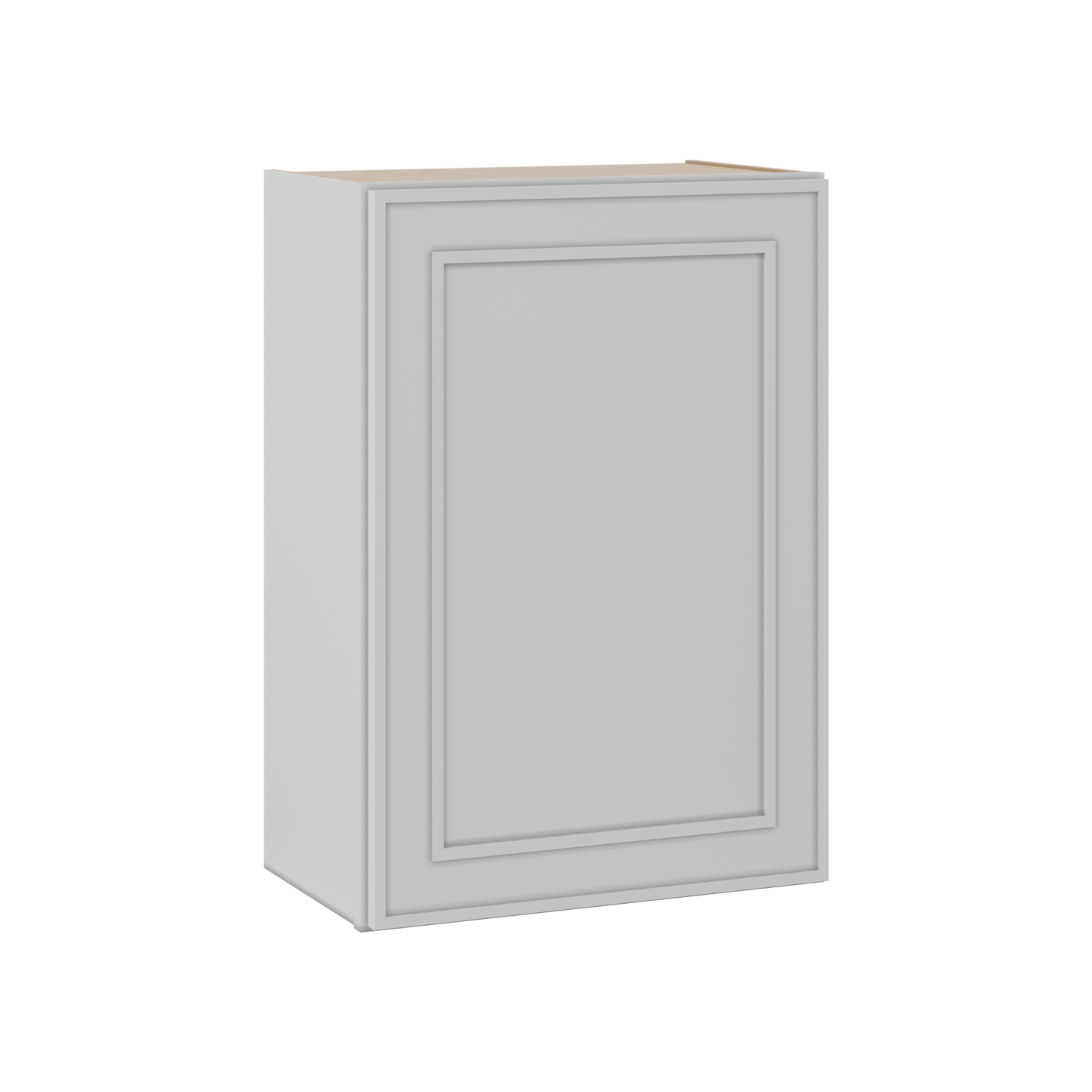 30" Tall Single Door 9", 12", 15", 18" & 21" Wall Cabinet White Elegant Oak Craftsman Shaker 1-1/4" Overlay Shaker