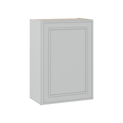 30" Tall Single Door 9", 12", 15", 18" & 21" Wall Cabinet White Elegant Oak Craftsman Shaker 1-1/4" Overlay Shaker