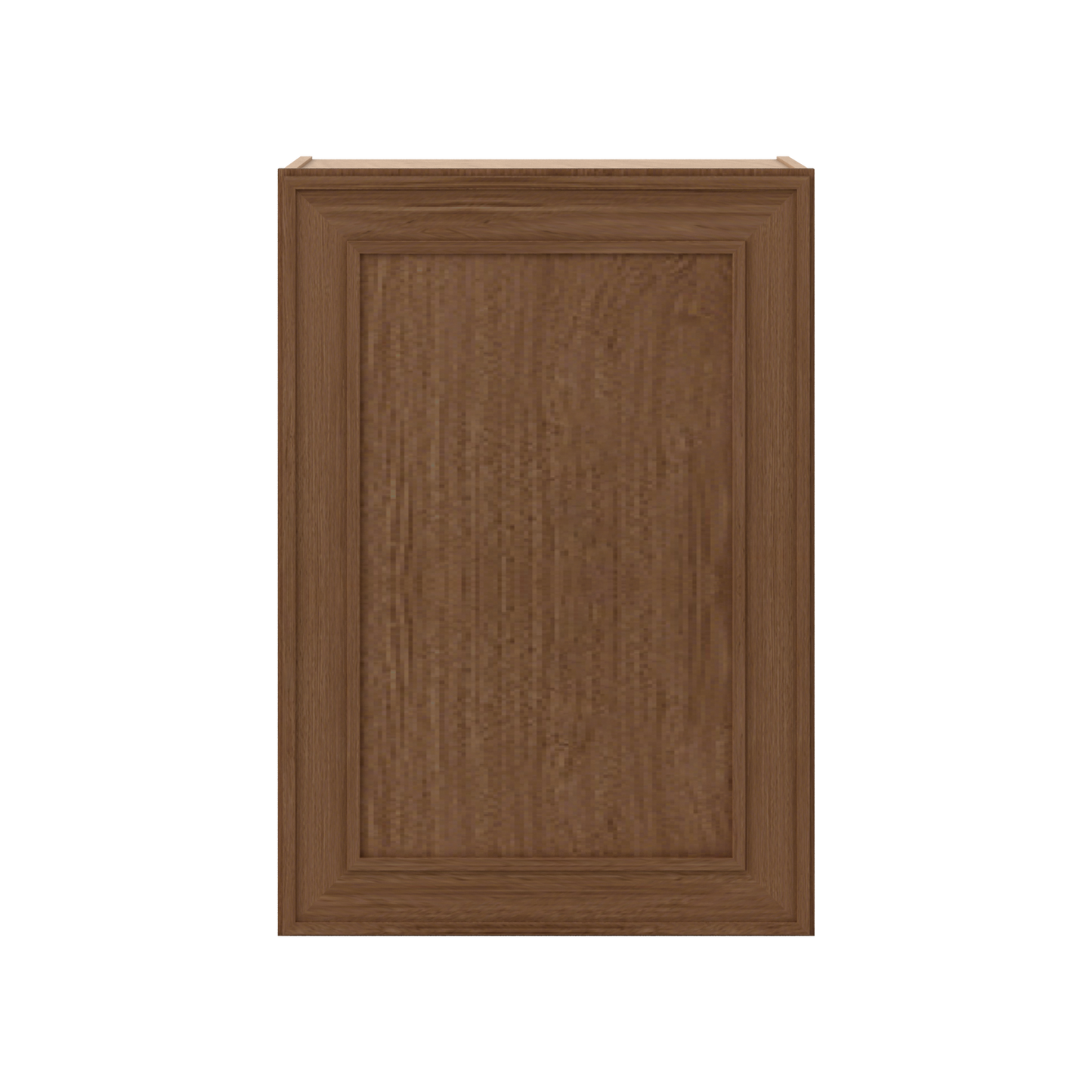 30" Tall Single Door 9", 12", 15", 18" & 21" Wall Cabinet Elegant Craftsman Mocha Shaker 1-1/4" Overlay Shaker