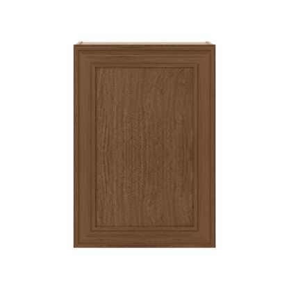 30" Tall Single Door 9", 12", 15", 18" & 21" Wall Cabinet Elegant Craftsman Mocha Shaker 1-1/4" Overlay Shaker