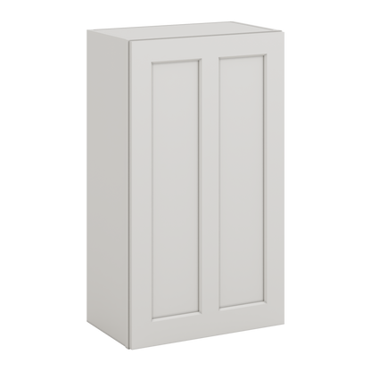 36" Tall ICE White Shaker 1-1/4" Overlay Wall Cabinet - Single Door 9", 12", 15", 18", 21" CWS/CWB