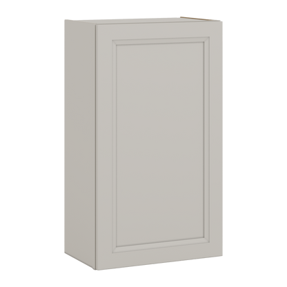 36" Tall 27LGDS Laguna Gray Double Shaker Wall Cabinet - Single Door 9", 12", 15", 18", 21"