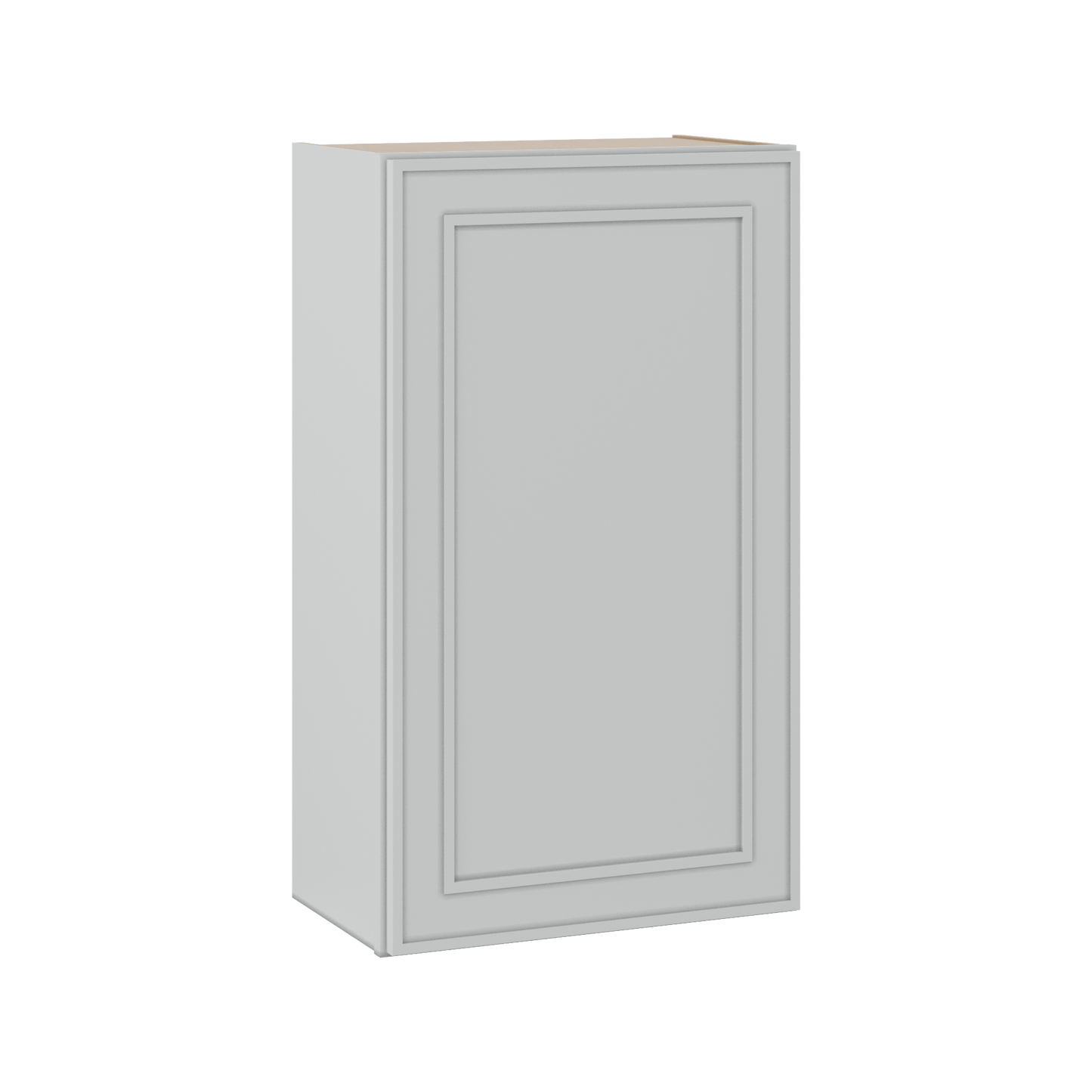 36" Tall Single Door 9", 12", 15", 18" & 21" White Elegant Oak 1-1/4" Overlay Shaker Wall Cabinet