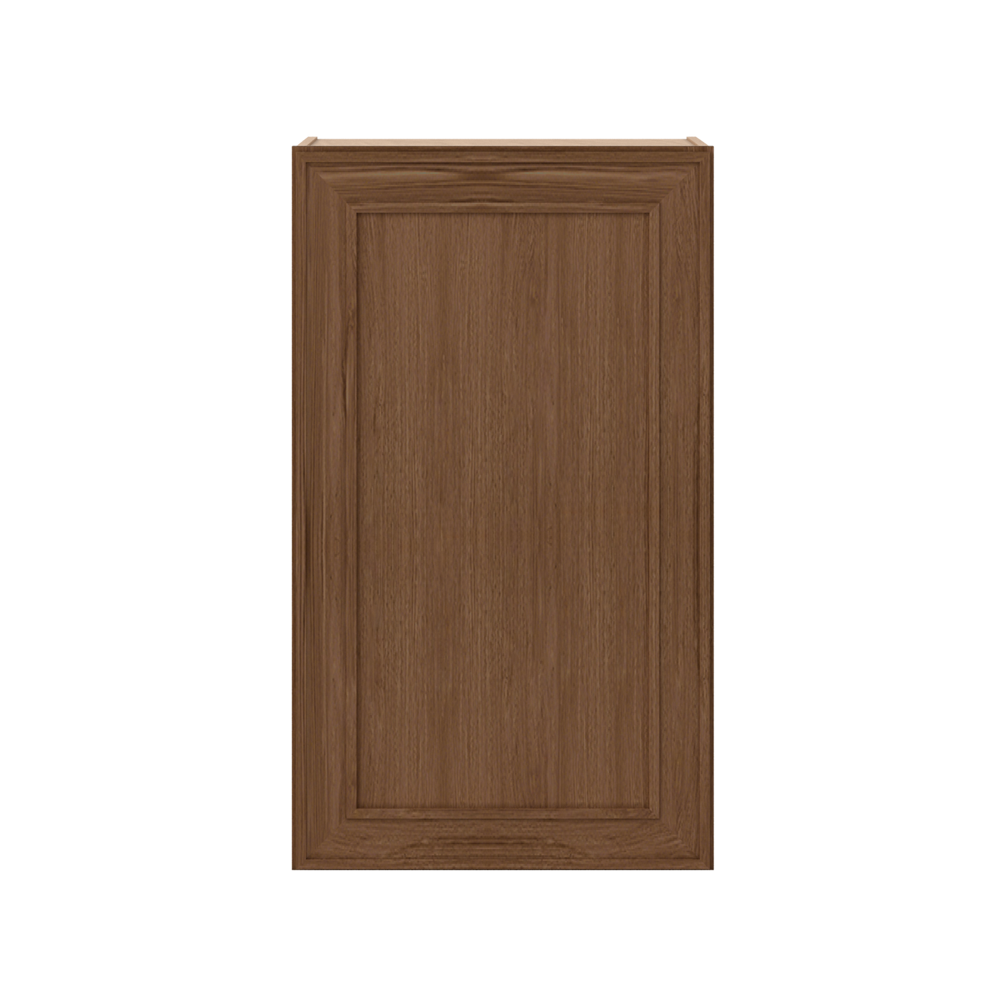 36" Tall Single Door 9", 12", 15", 18" & 21" Mocha Elegant Oak 1-1/4" Overlay Shaker Wall Cabinet