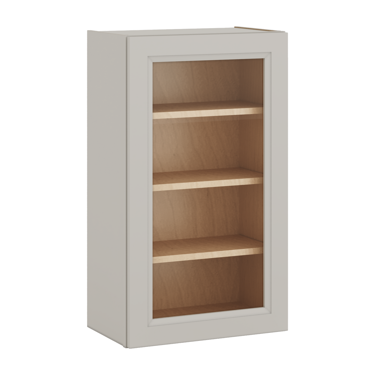 36" Tall 27LGDS Laguna Gray Double Shaker Glass Ready Wall Cabinet - Single Door 9", 12", 15", 18", 21"