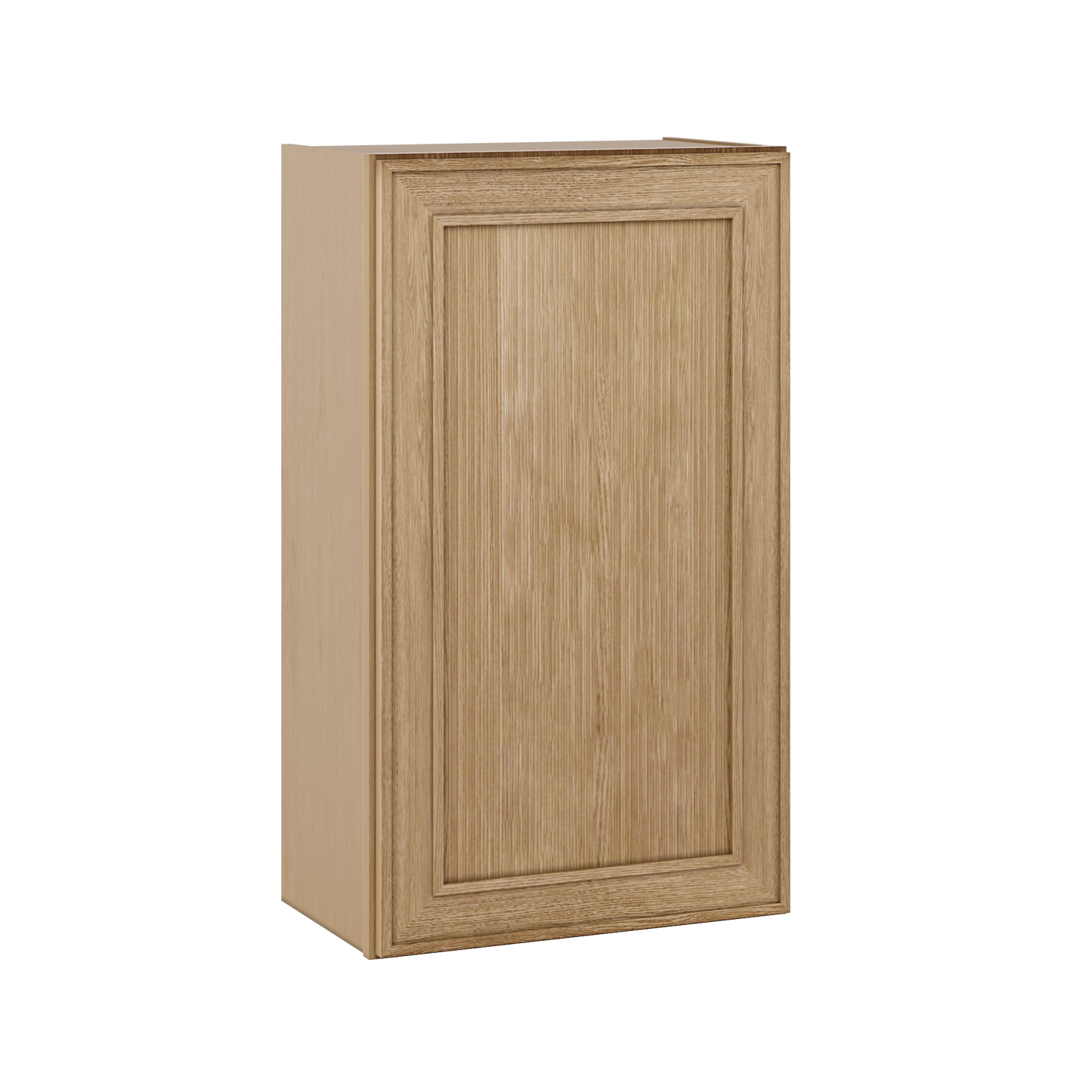 Natural oak elegant craftsman shaker single-door wall 9"–36" rta kitchen cabinet – view 10