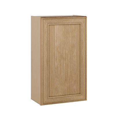 Natural oak elegant craftsman shaker single-door wall 9"–36" rta kitchen cabinet – view 10