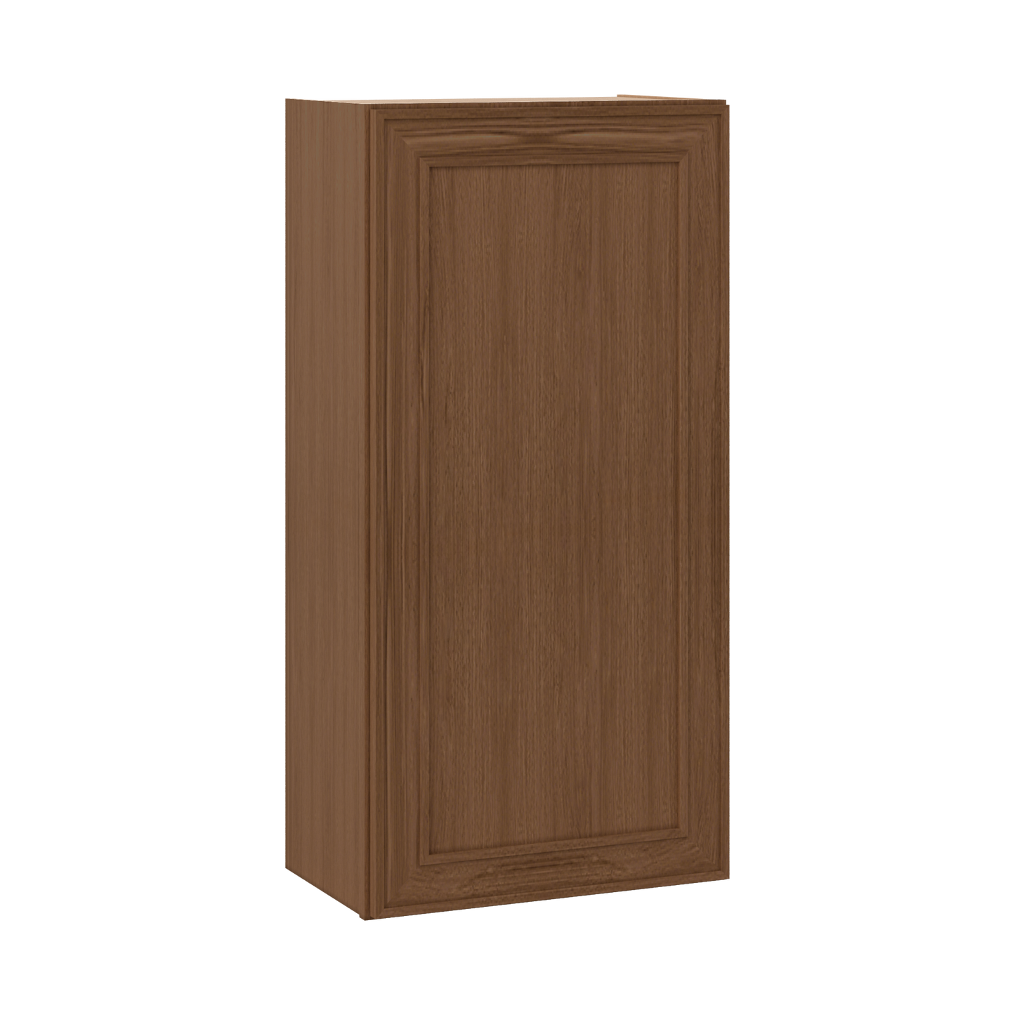 42" Tall Single Door 9", 12", 15", 18" & 21" Elegant Craftsman Mocha Shaker 1-1/4" Overlay Wall Cabinet