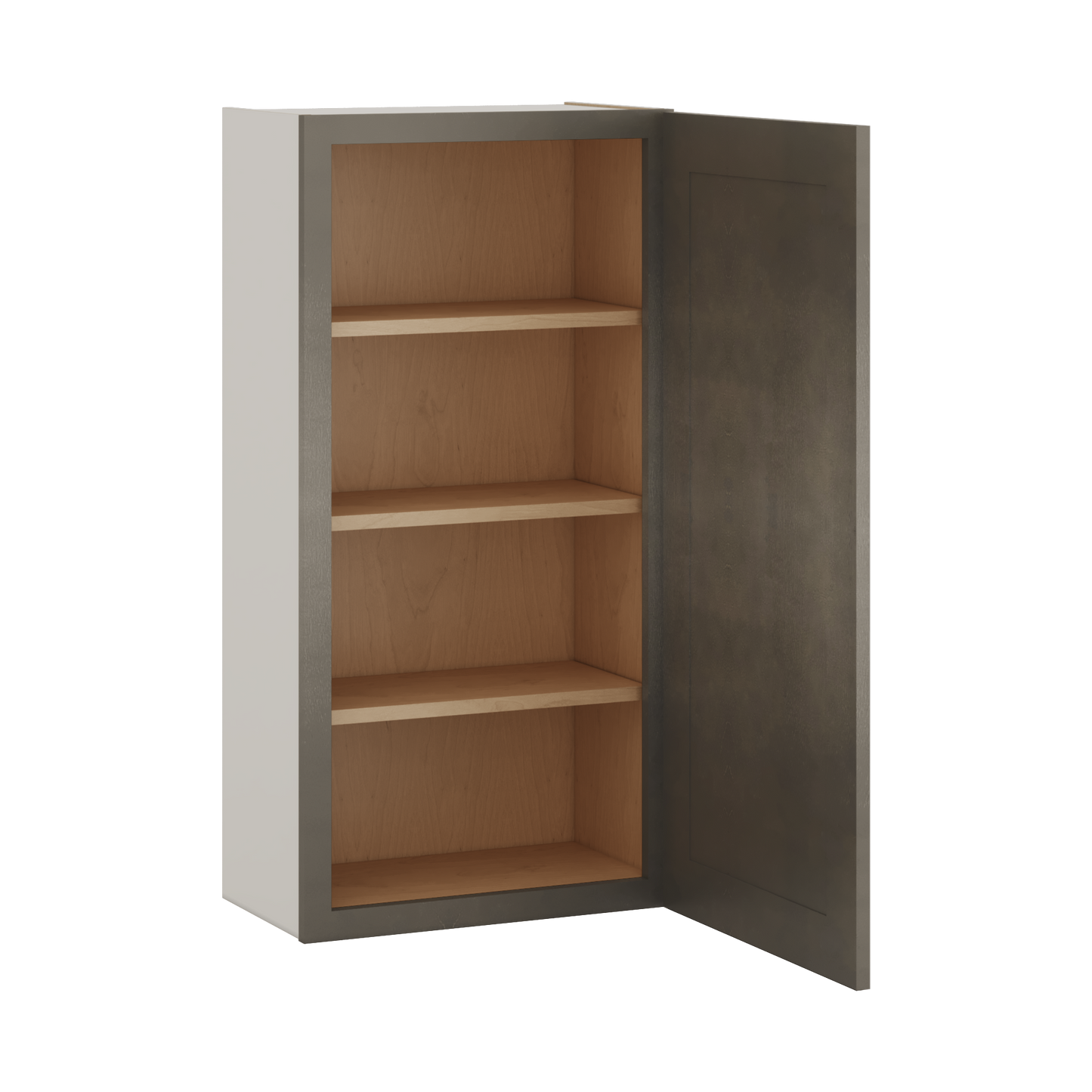 42" Tall Huntington Cinder Double Shaker Wall Cabinet - Single Door 9", 12", 15", 18", 21"