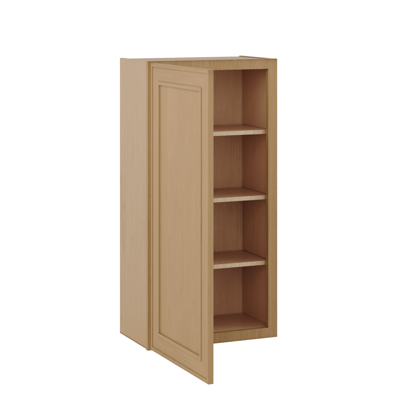 Natural oak elegant craftsman shaker single-door wall 9"–42" rta kitchen cabinet – view 10