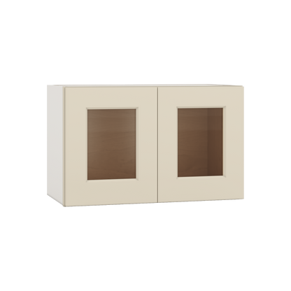 W2415MI Glass Ready Kitchen Cabinets Manhattan Cream