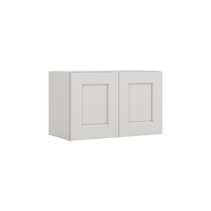 15" Tall 2WS White Shaker Stackable Cabinet - Double Door 24", 27", 30", 33" & 36" Wide