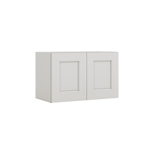 15" Tall 2WS White Shaker Stackable Cabinet - Double Door 24", 27", 30", 33" & 36" Wide