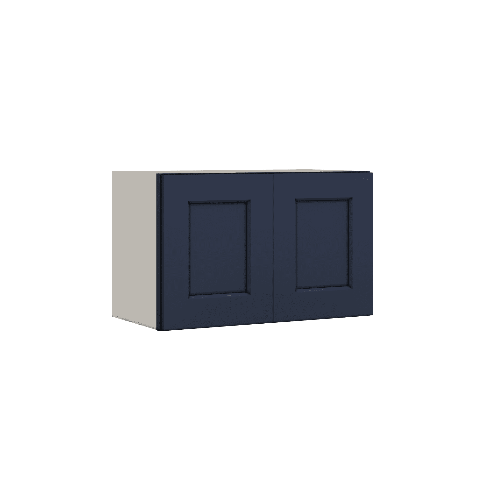 15" Tall 29NB Naval Blue Shaker Stackable Cabinet - Double Door 24", 27", 30", 33" & 36" Wide