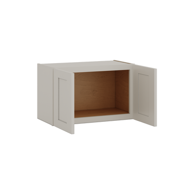 15" Tall 27LGDS Laguna Gray Double Shaker Stackable Cabinet - Double Door 24", 27", 30", 33" & 36" Wide