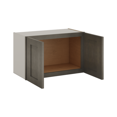 15" Tall Huntington Cinder Double Shaker Stackable Cabinet - Double Door 24", 27", 30", 33" & 36" Wide