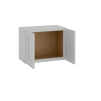 18" Tall | 24", 30", 33", 36", and 39" Width | Wall Cabinet with Double Doors | RTA Unassembled | Premium White Full Overlay