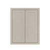 30" Tall Tuscan Gray Inset Shaker Wall Cabinet - Double Door 24", 27", 30", 33" & 36"