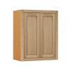 30" Tall White Oak Inset Shaker Wall Cabinet - Double Door 24", 27", 30", 33" & 36"