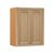 30" Tall White Oak Inset Shaker Wall Cabinet - Double Door 24", 27", 30", 33" & 36"