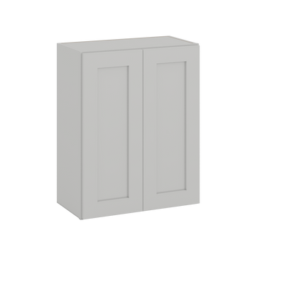 30" Tall | 24", 27", 30", 33", 36", 39", and 42" Width | Wall Cabinet with Double Doors | RTA Unassembled | Premium White Full Overlay