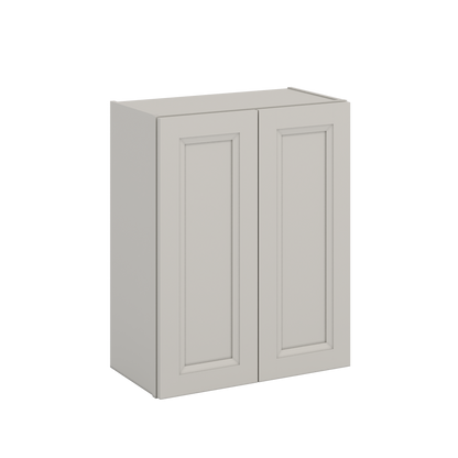 30" Tall 27LGDS Laguna Gray Double Shaker Wall Cabinet - Double Door 24", 27", 30", 33" & 36" Wide