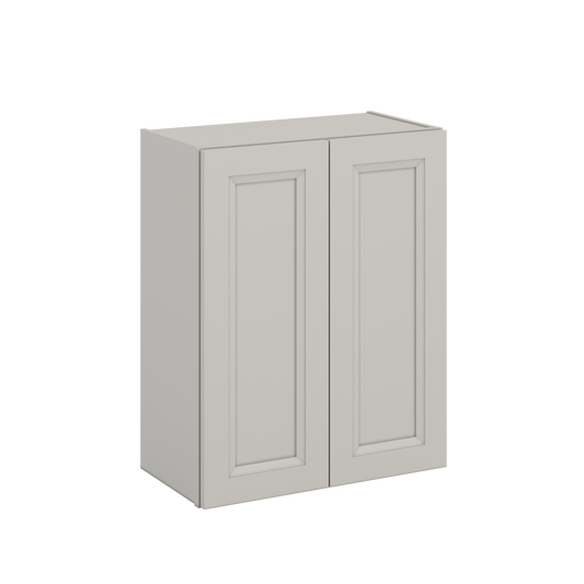 30" Tall 27LGDS Laguna Gray Double Shaker Wall Cabinet - Double Door 24", 27", 30", 33" & 36" Wide