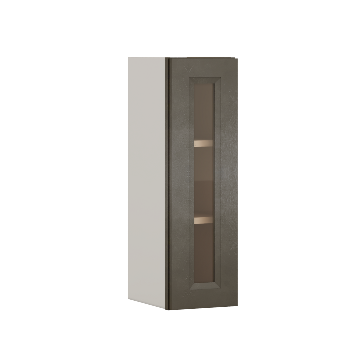 30" Tall Huntington Cinder Double Shaker Glass Ready Wall Cabinet - Double Door 24", 27", 30", 33" & 36" Wide