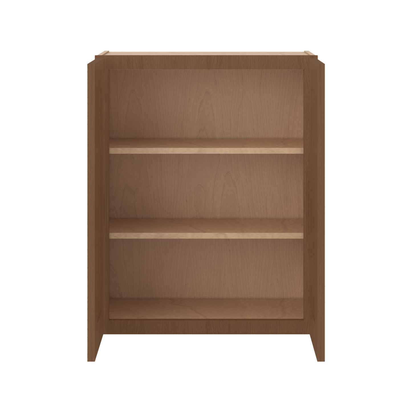 30" Tall Double Door 24", 27", 30", 33" & 36" Elegant Craftsman Mocha Shaker 1-1/4" Overlay Wall Cabinet