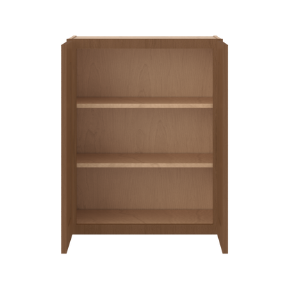 30" Tall Double Door 24", 27", 30", 33" & 36" Elegant Craftsman Mocha Shaker 1-1/4" Overlay Wall Cabinet