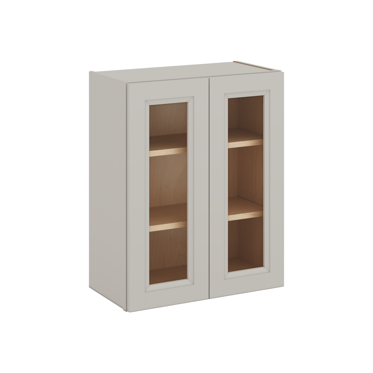 30" Tall 27LGDS Laguna Gray Double Shaker Glass Ready Wall Cabinet - Double Door 24", 27", 30", 33" & 36" Wide