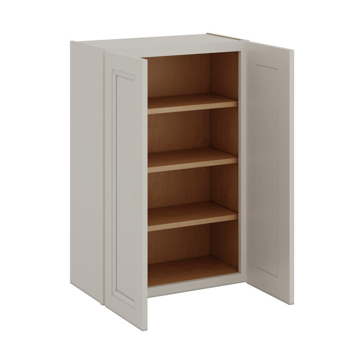 36" Tall 27LGDS Laguna Gray Double Shaker Wall Cabinet - Double Door 24", 27", 30", 33" & 36" Wide