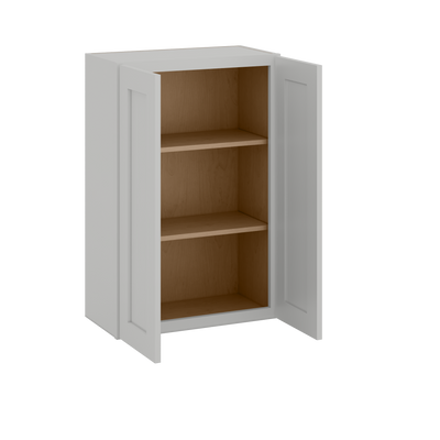 36" Tall | 24", 27", 30", 33", 36", 39", and 42" Widths | Wall Cabinet with Double Doors | RTA Unassembled | Premium White Full Overlay
