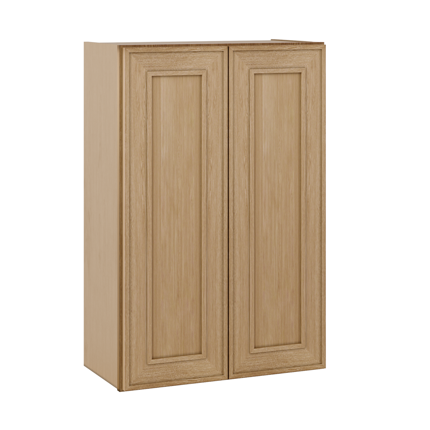 36" Tall Double Door 24", 27", 30", 33" & 36" Wide Elegant Oak Shaker Wall Cabinet